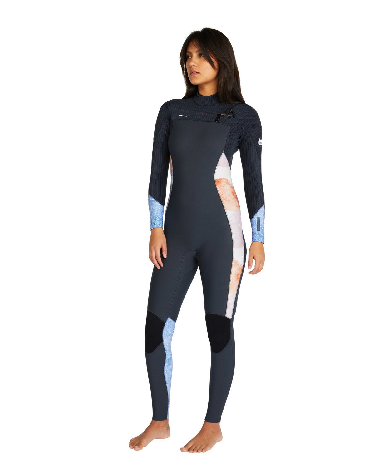 O'Neill Womens 3/2mm+ Blueprint Chest Zip Steamer
