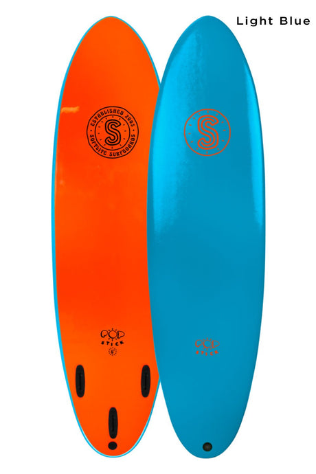 6ft Softlite Pop Stick Softboard - Comes with fins