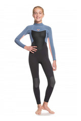 ROXY 3/2mm Girls Prologue Black Zip Steamer