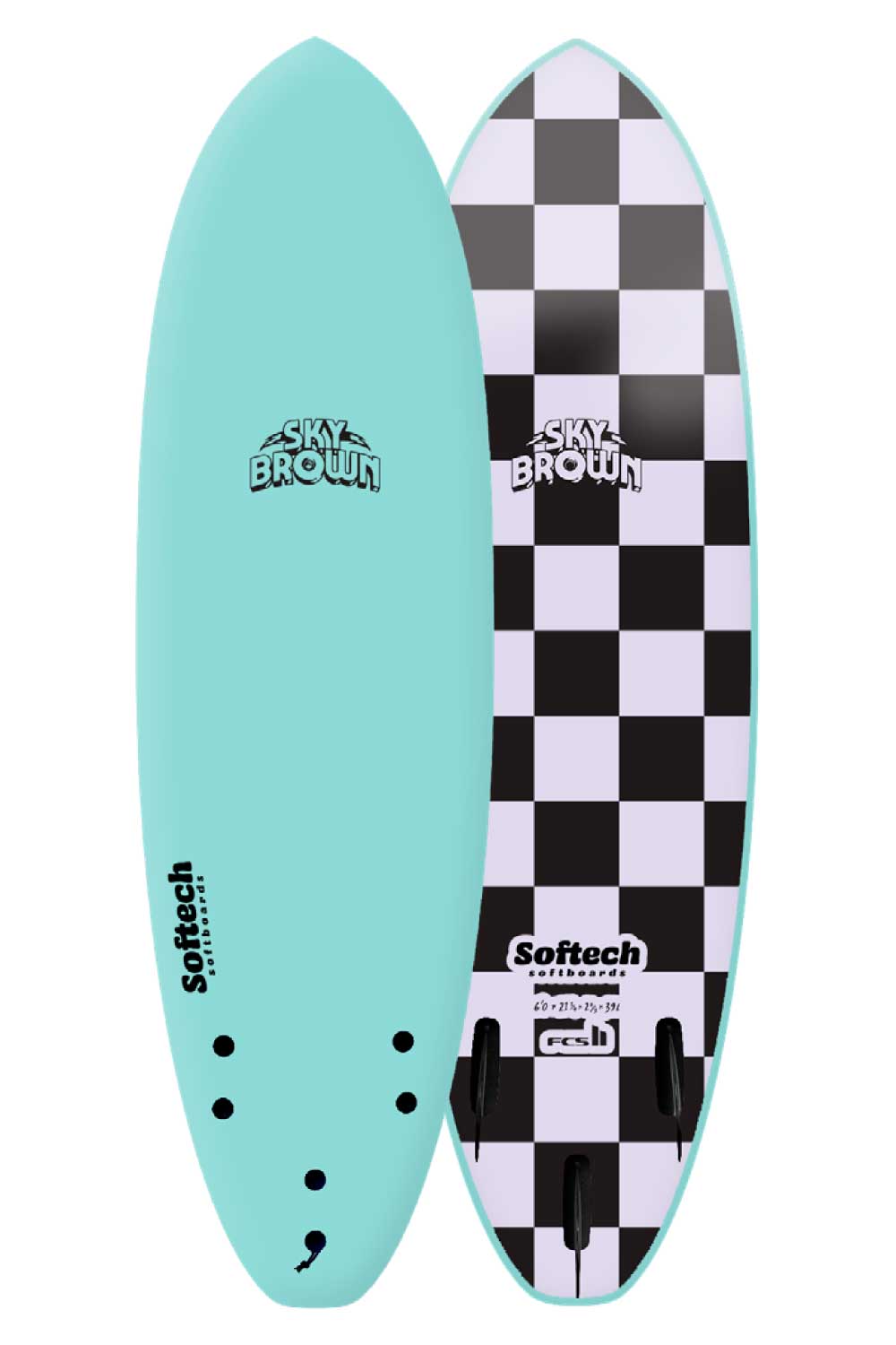 Softech Sky Brown Signature Softboard - Fins not included