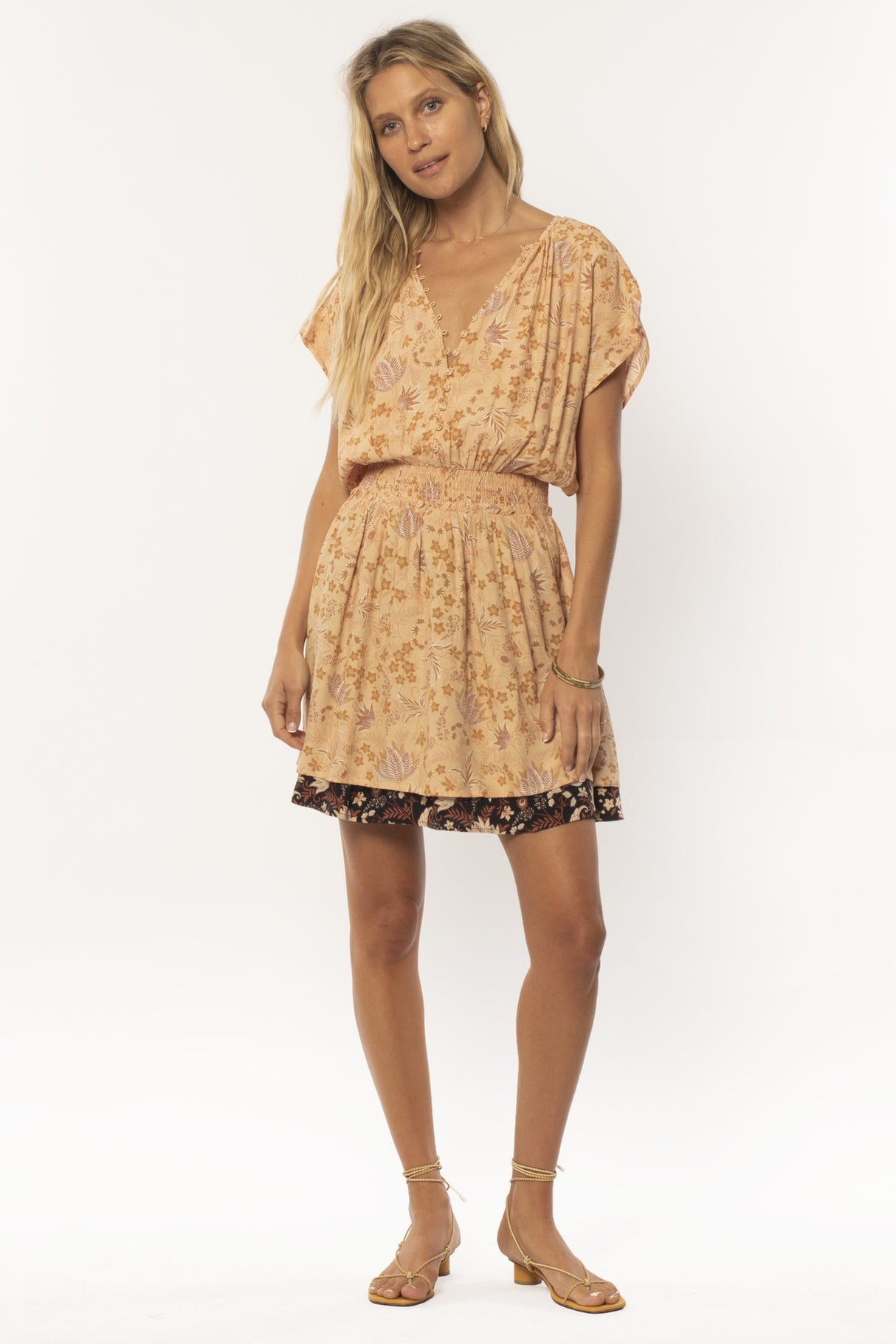 Amuse Society Womens In Bloom SS Woven Dress