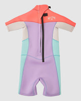 Billabong Girls (2-6 years) 2/2mm Toddler Synergy Back Zip Springsuit Wetsuit