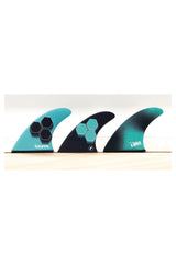 Futures Fins AM1 Honeycomb Medium Thruster Fin Set - Teal/Navy