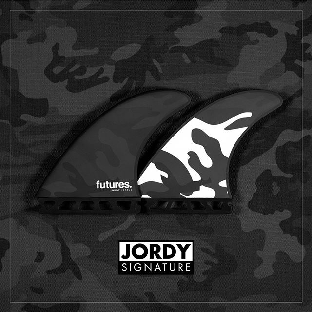 Futures Fins Jordy Smith Large HC Tri Fin Set - Black/White Camo