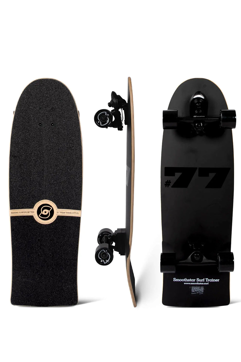 Smoothstar 31" Filipe Toledo #77 THD Surf Skateboard