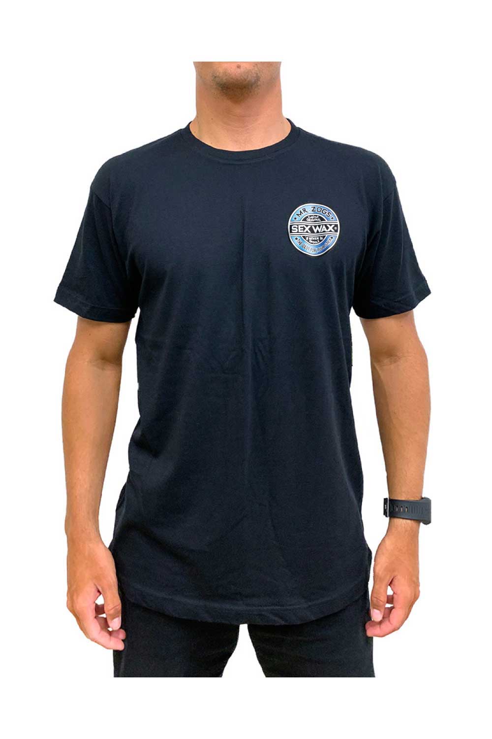 Sex Wax Men's T-Shirt Faded Blue Blend Logo