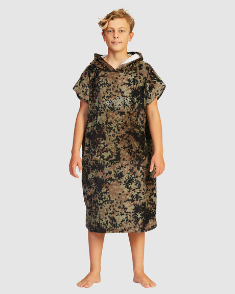 Billabong Boys Hooded Camo Towel Poncho