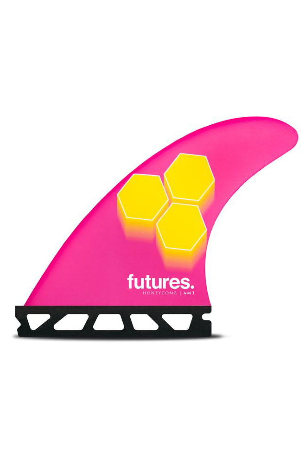 Futures Fins AM3 Honeycomb Small Thruster Fin Set - Pink/Yellow