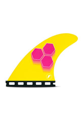 Futures Fins AM3 Honeycomb Small Thruster Fin Set - Pink/Yellow