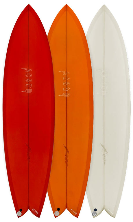 ACSOD Fox Tail Twin Fin Mid Length Surfboard