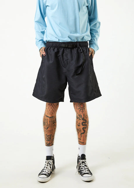 Afends Mens Escape Recycled Elastic Waist Spray Shorts