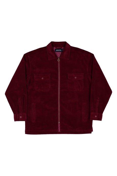 Quasi Skateboards | Corduroy Shirt Jacket - Burgundy