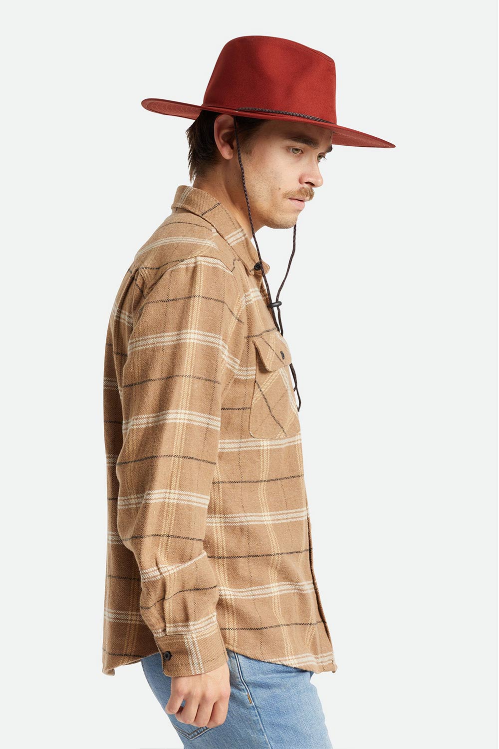 Shop Brixton | Brixton Field Crossover Hat - Dark Brick