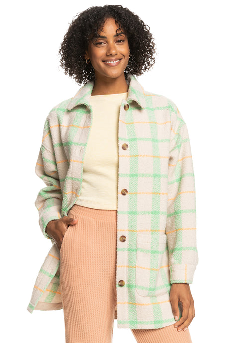 Roxy Womens Check It Out Oversized Overshirt | Sanbah Australia