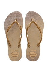 Havaianas Slim Gloss Golden Thongs