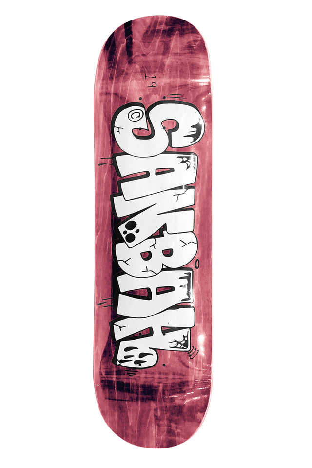 Sanbah Graff Skateboard Deck - Pink