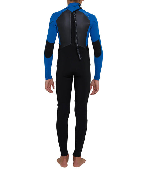 O'Neill Kids Boys Defender 3/2mm Steamer Back Zip Wetsuit - Black/Ultrablue