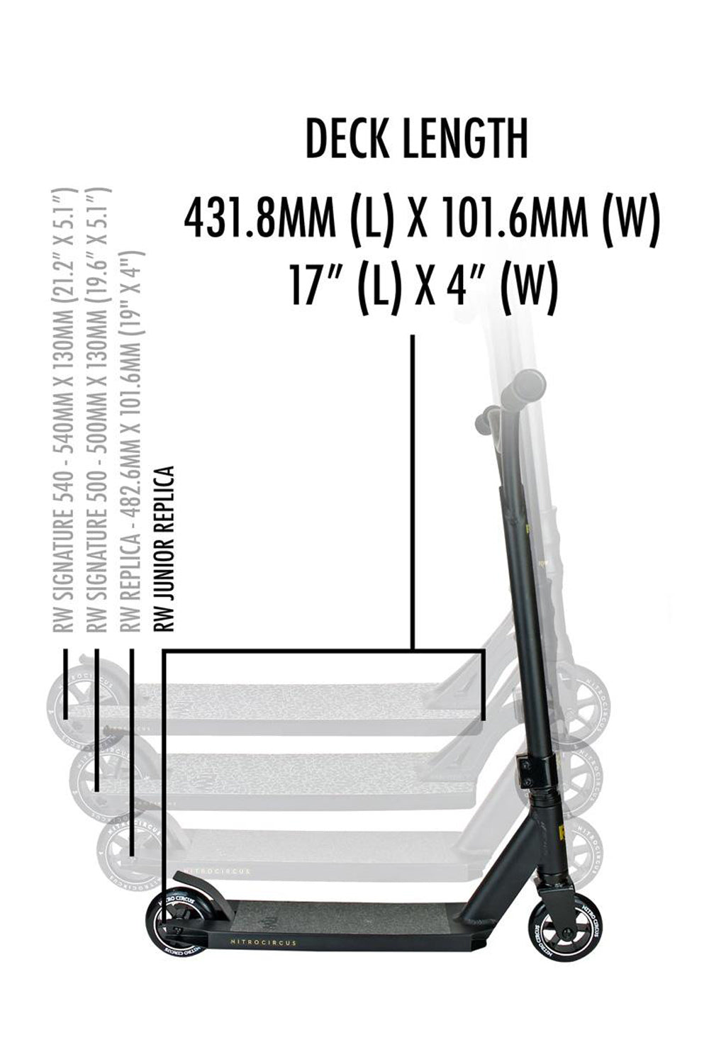 Nitro Circus Ryan Williams Junior Replica Scooter - Matte Black