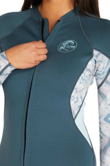O'Neill Women's Bahia 1.5mm Full Zip Wetsuit Jacket - Salina Shade