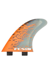 FCS PC-7 Orange Smoke Tri-Quad Fin Set
