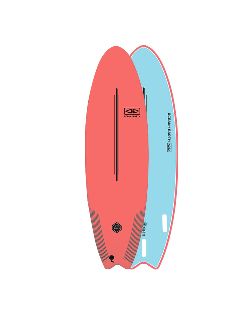 5'6 Ocean & Earth Ezi Rider Softboard - Comes with fins