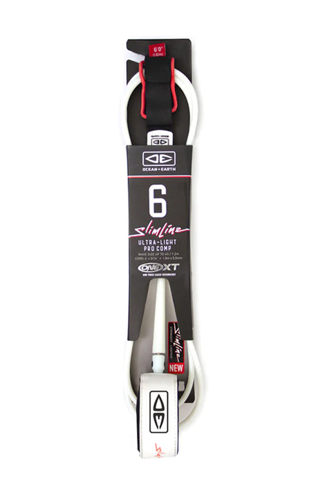 6ft Ocean & Earth Slimline Ultra-Light Pro Comp One-XT Leash