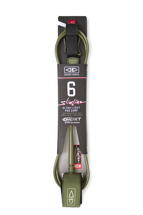 6ft Ocean & Earth Slimline Ultra-Light Pro Comp One-XT Leash