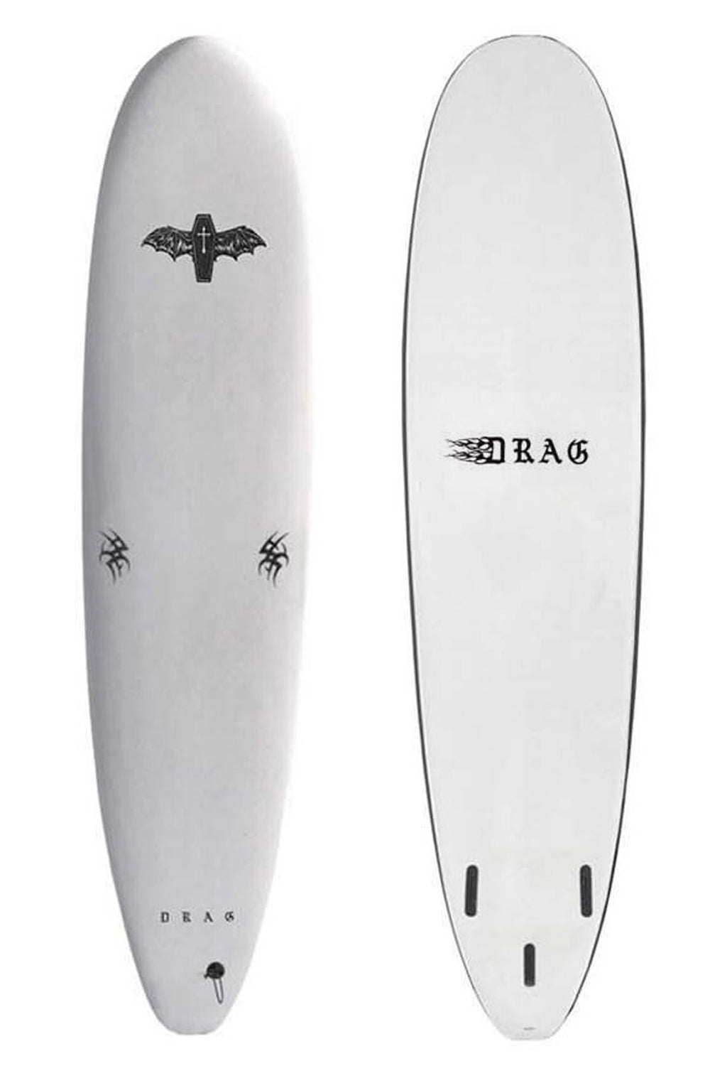 Drag Coffin 8’0 Thruster Softboard - Comes with fins