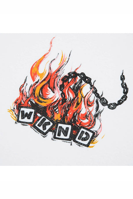 Shop WKND Skateboards | WKND Fire T-Shirt White