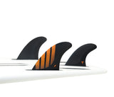 Futures Fins P8 Alpha Thruster Fin Set - Carbon/Orange