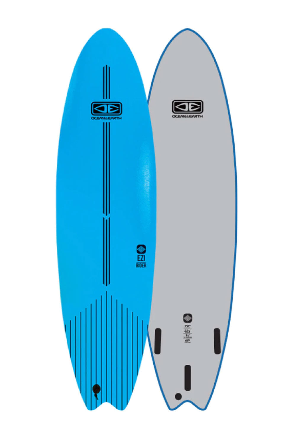 7ft Ocean & Earth Ezi Rider Softboard - Comes with fins