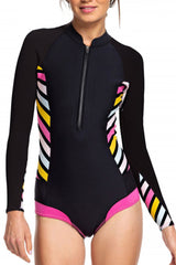 Roxy 1mm Satin Front Zip L/S Cheeky Springsuit