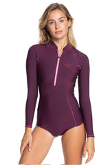 Roxy Wetsuits | Womens 1mm Performance Cheeky Long Sleeve Springsuit - Plum/Red