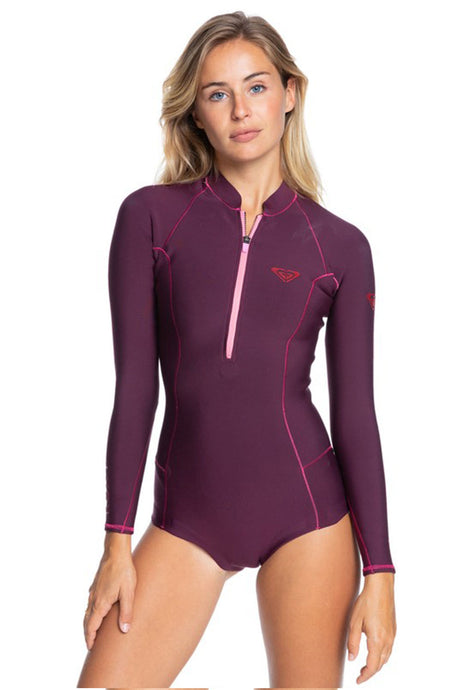Roxy Wetsuits | Womens 1mm Performance Cheeky Long Sleeve Springsuit - Plum/Red