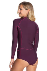 Roxy Wetsuits | Womens 1mm Performance Cheeky Long Sleeve Springsuit - Plum/Red