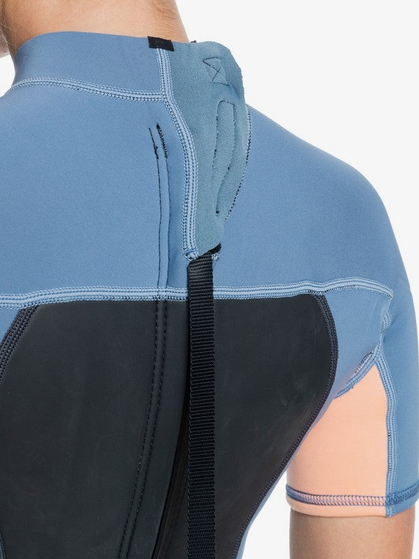 ROXY Womens 2/2mm Prologue Short Sleeve Back Zip Springsuit Wetsuit