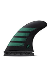 Futures Fins F6 Alpha Carbon/Teal Tri Fin Set - Medium