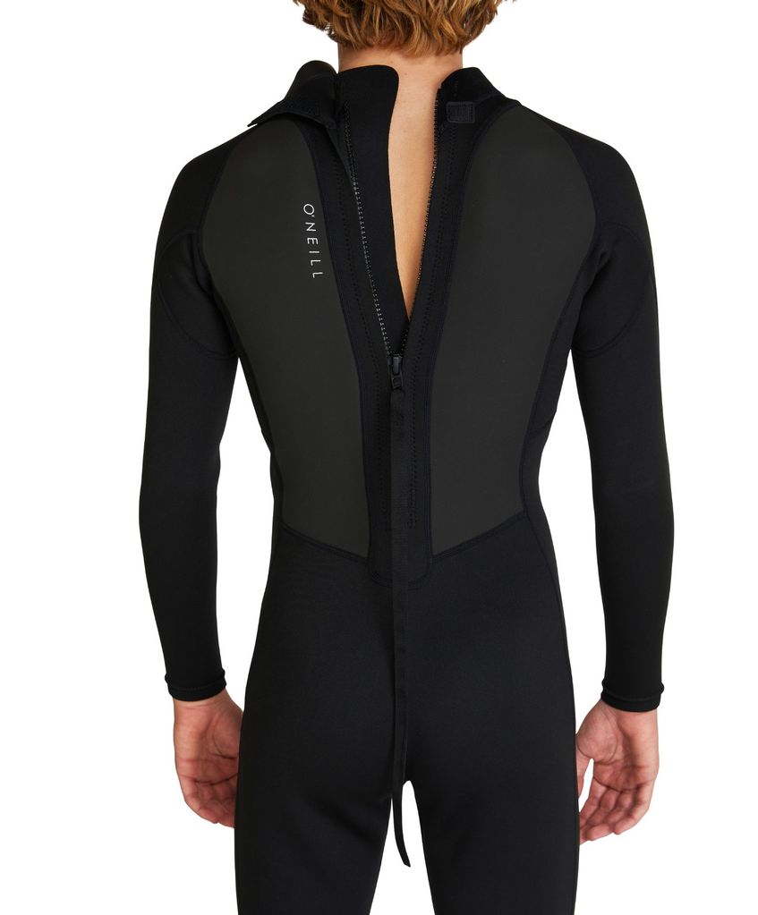 O'Neill Men's Factor 3/2mm Steamer Back Zip Wetsuit - Black