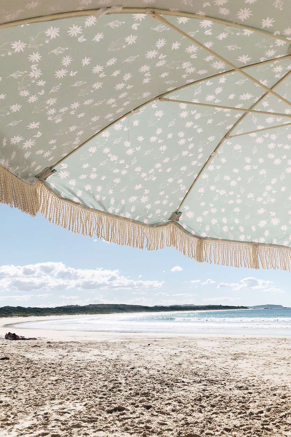 Salty Shadows Umbrella Wooden - Flannel Flower Ash