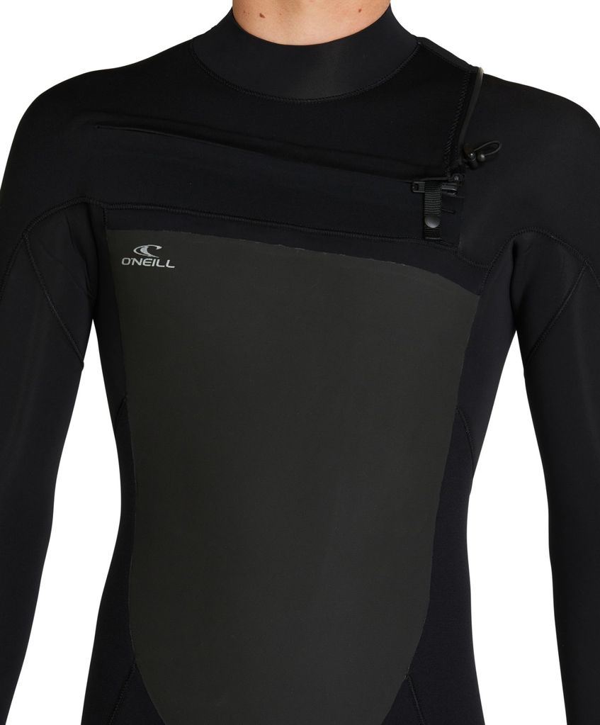 O'Neill Mens Focus 3/2mm Steamer Chest Zip Sealed Wetsuit - Black