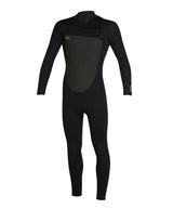 O'Neill Mens Focus 3/2mm Steamer Chest Zip Sealed Wetsuit - Black