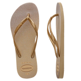 Havaianas Slim Gloss Golden Thongs