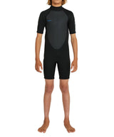 O'Neill Boys Reactor 2 Back Zip 2mm Short Sleeve Springsuit