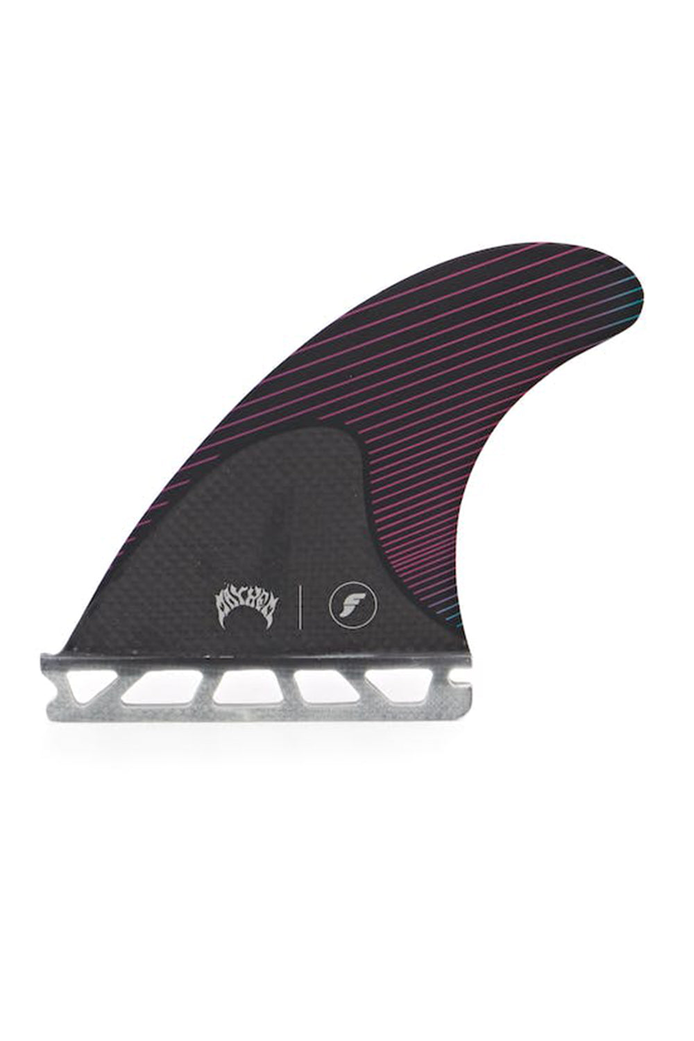 Futures Fins Mayhem Small Thruster Fin Set - Pink/Teal