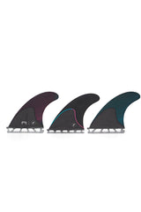 Futures Fins Mayhem Small Thruster Fin Set - Pink/Teal