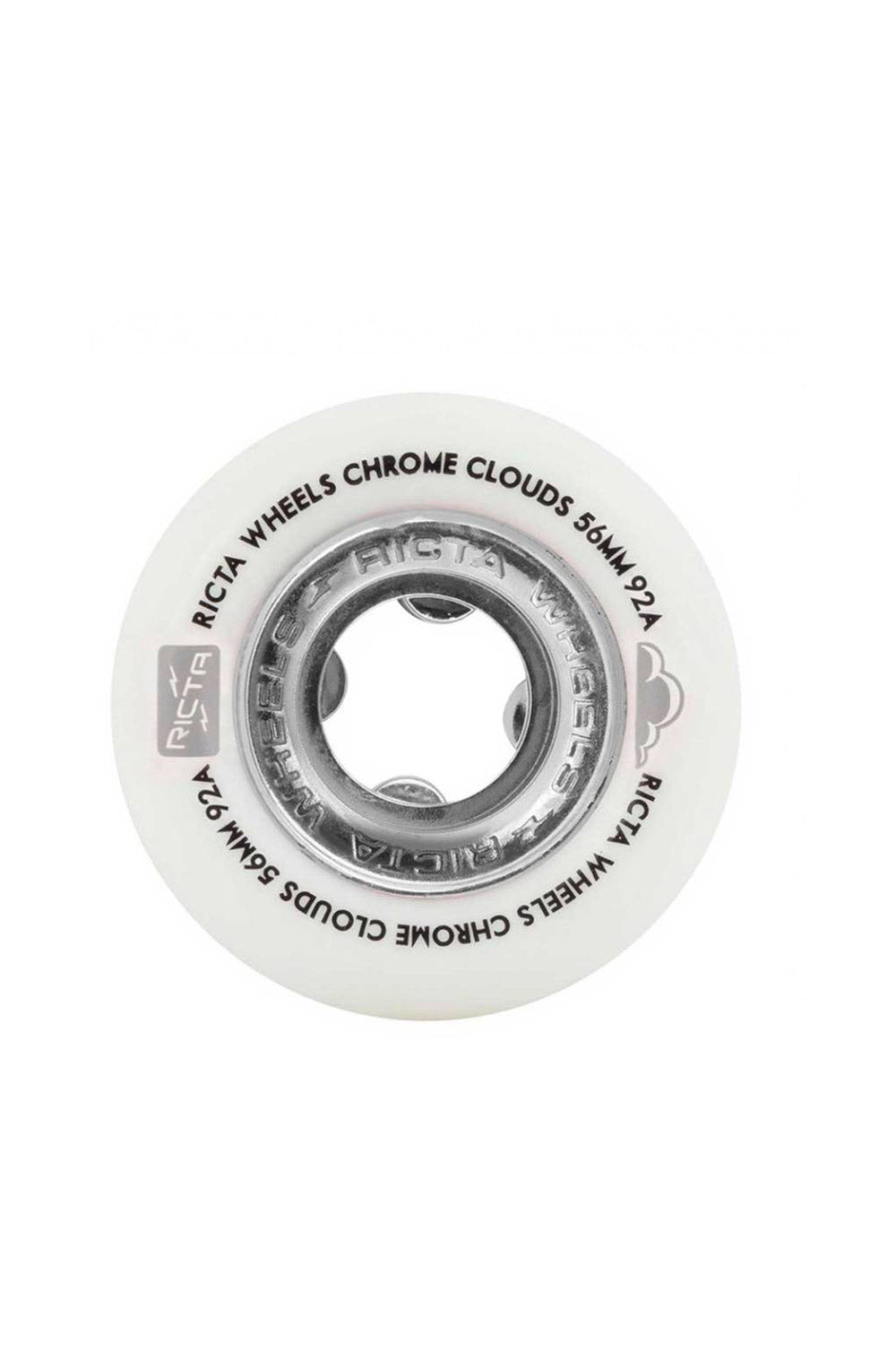 Ricta Wheels | Ricta Chrome Clouds Black Skate Wheels 92A - 54mm
