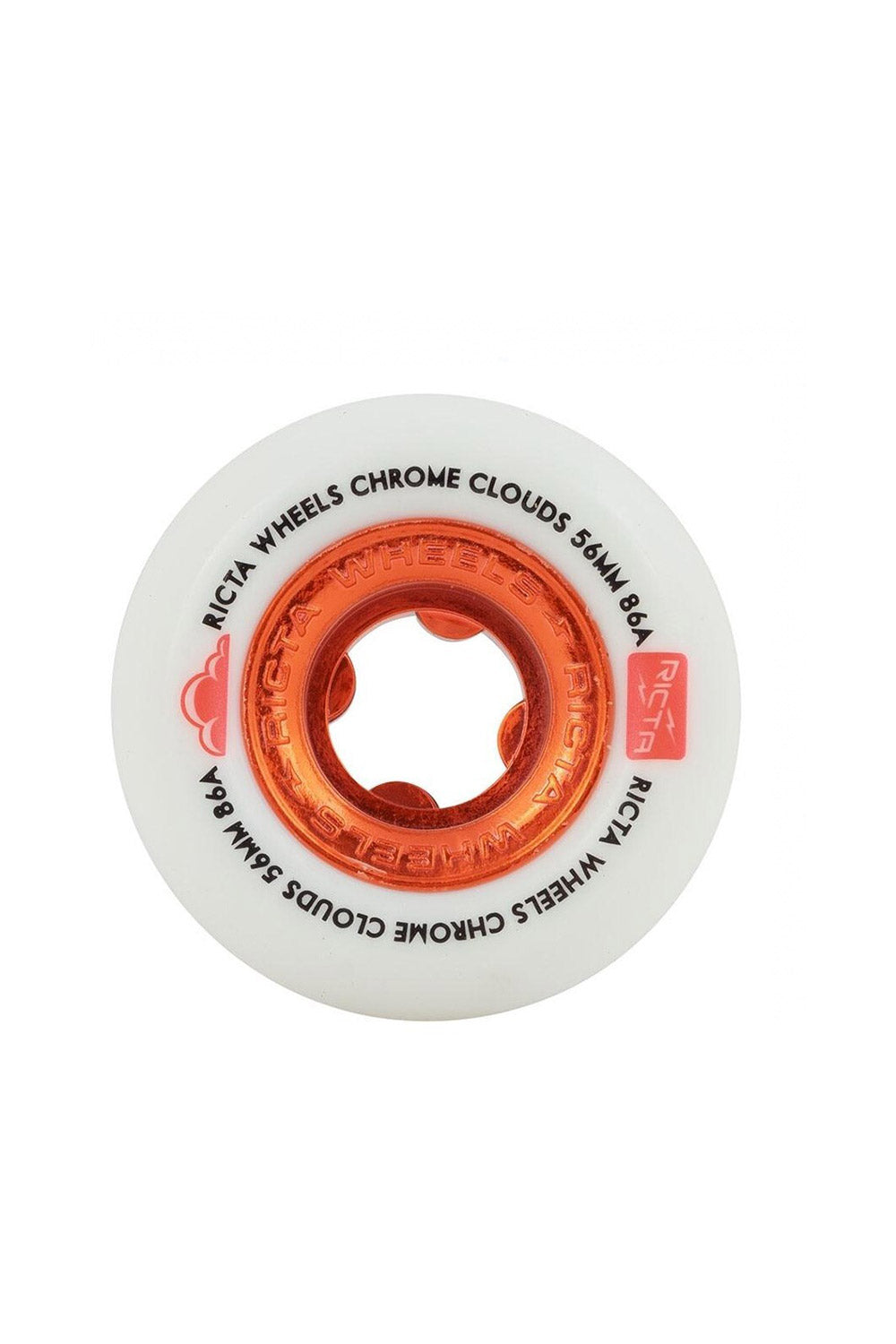 Ricta Wheels | Ricta Chrome Clouds Red Skate Wheels 86A - 54mm