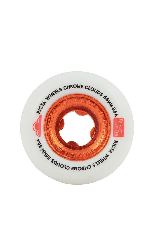 Ricta Wheels | Ricta Chrome Clouds Red Skate Wheels 86A - 54mm