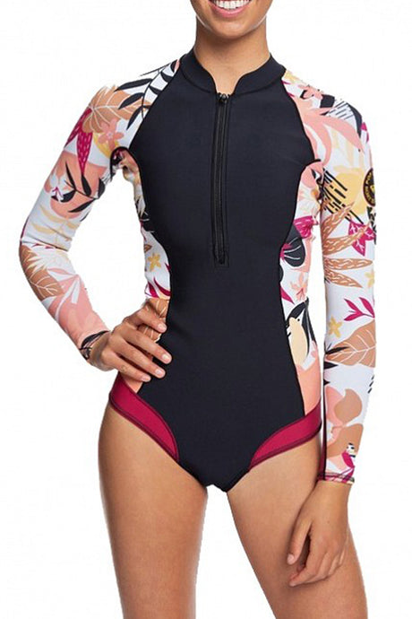 Roxy 1mm Satin Front Zip L/S Cheeky Springsuit