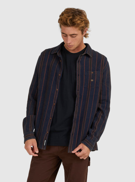 Quiksilver Mens Strut Lines Long Sleeve Shirt